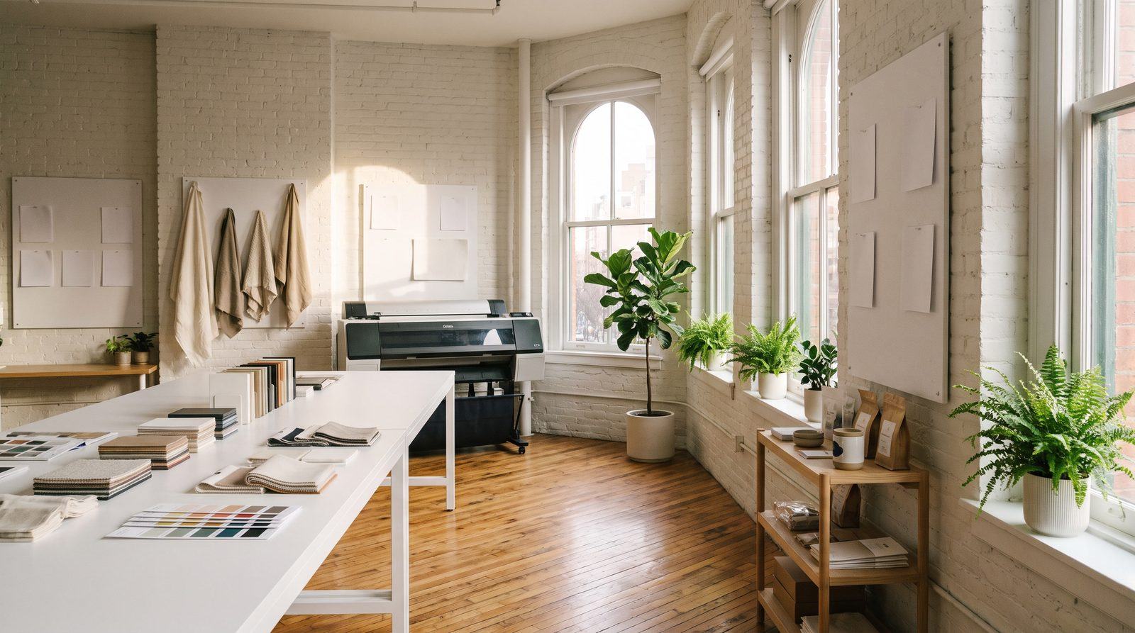 A SoHo cast-iron loft studio with wide-plank floors and tall windows